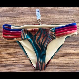 Aviator Nation Sold Out Velvet Bikini Bottom Tropical
